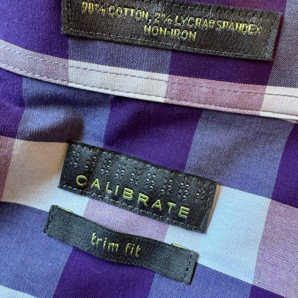 Men’s plaid dress shirt